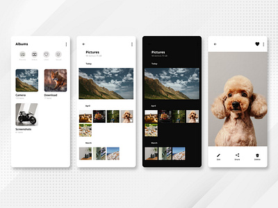 Gallery mobile app design graphic design ui ux