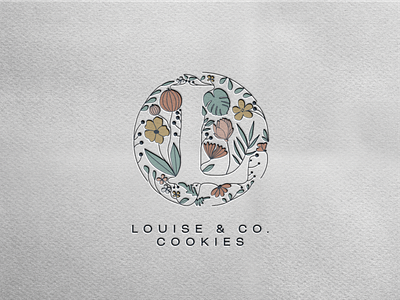Louise & Co. Cookies | Logo branding cookies design food bev illustration logo