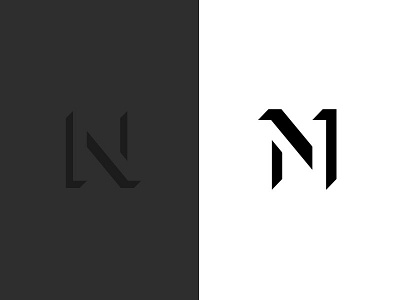 N invert logo logotype typography