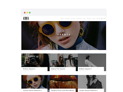 B2B Media | Events page content blocks photography website design