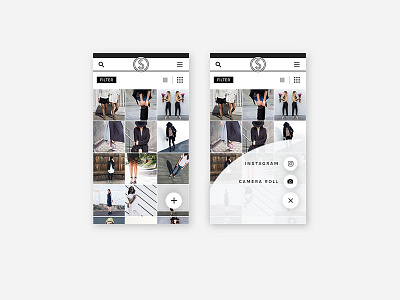 Search Style | Upload Button idle button fashion menu mobile design upload