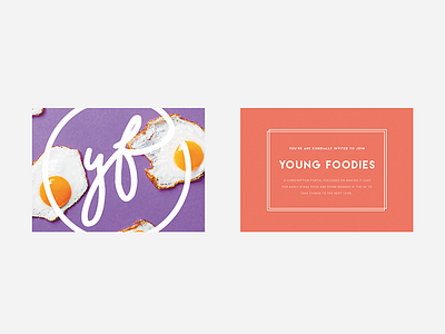 Young Foodies | Invitation brand colour identity illustration logo palette