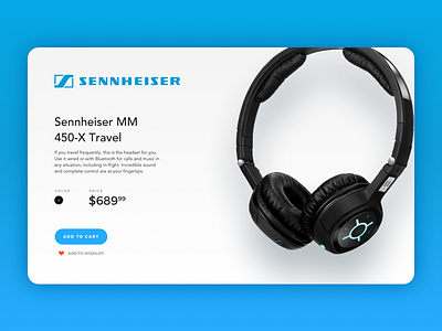 Product Page card ecommerce headphone layout product ui ux