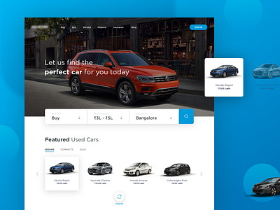 Get Cars Online blue buy cars finance insurance new online sell service ui ux web