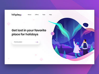 Holiday Website blue branding card design dribbble experience free icon illustration interface invitation invite ios logo mobile phone typography ux vector web