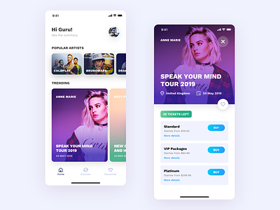 Concept Events iOS App app blue card design dribbble experience interface invitation invite ios mobile new phone typography ui ux vector
