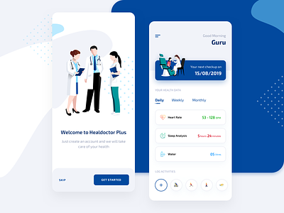 Health Consultation App app blue card design dribbble experience free illustration interface invitation invite ios mobile new phone typography ui user ux vector
