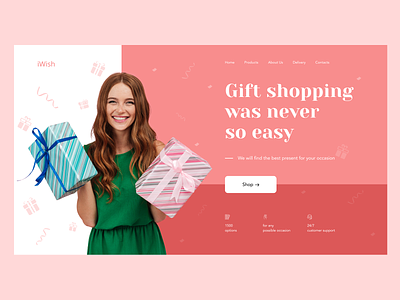 Design concept for gift shopping service celebration color colorful composition design design concept design ideas ecommerce gift home screen homepage inspiration onlineshopping presents service ui user experience web design