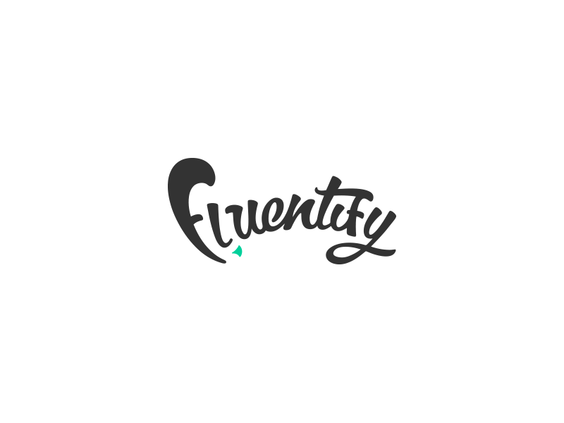 Fluentify Brand brand e learning logo
