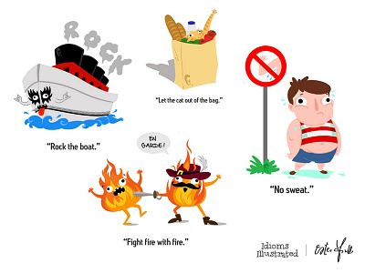 Idioms Illustrated english idioms illustration