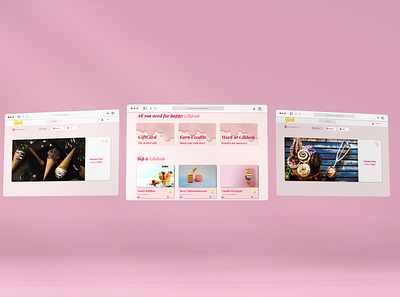 Ice cream delivery web design on PC branding design graphic design logo ui web