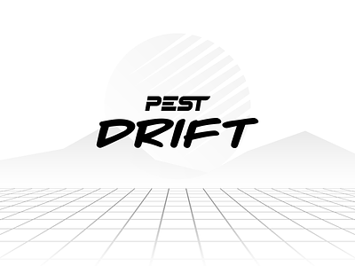 DRIFT for PEST branding logo minimalist opensource synthwave