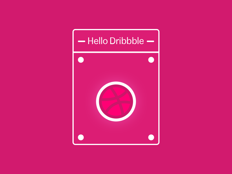 Dribbble first shot! dribbble first hello player shot