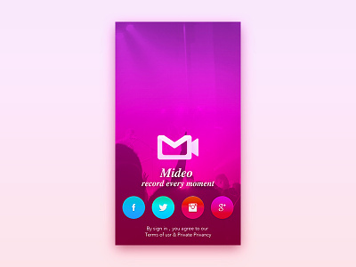 Mideo APP login page. login mideo page