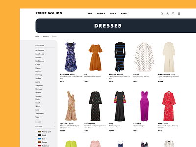 fashion e-shop catalog catalog design e commerce shop fashion shop minimal ui ux web web design website