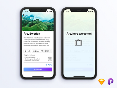 Travel Guide Trip View animation iphonex motion prd principle prototype sketch travel ui uplabs