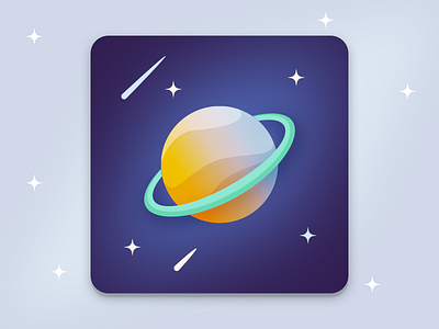 Nasa Apod android apod appicon icon illustration nasa planet saturn space stars