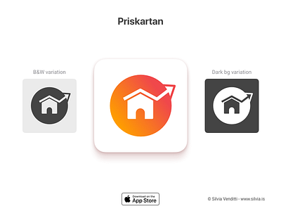 Priskartan Logo variations app appicon appstore icon ios iphonex logo priskartan silviais ui