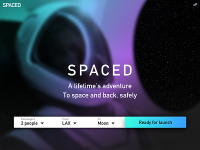 SPACED challenge homepage dannpetty epicurrence moon space spacedchallenge website