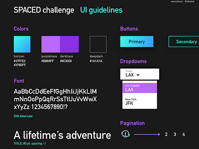 Spaced UI Guidelines dannpetty epicurrence moon space spacedchallenge styleguide uiguidelines website