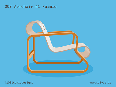 007 Armchair 41 Paimio 100iconicdesigns aalto alvaraalto artek finnish illustration industrialdesign notsoflat paimio product productdesign
