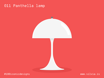 011 Panthella Lamp 100iconicdesigns danish flat illustration industrialdesign louispoulsen panthella panton product productdesign vernerpanton