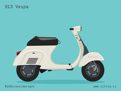 013 Vespa 100iconicdesigns design flat illustration industrialdesign italian italiansdoitbetter piaggio product productdesign vespa