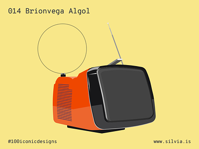 014 Brionvega Algol 100iconicdesigns algol brionvega design flat illustration industrialdesign italian italiansdoitbetter product productdesign