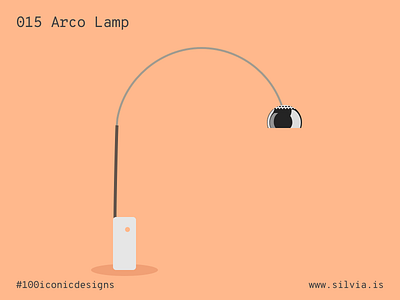 015 Arco Lamp 100iconicdesigns arco castiglioni design flat flos illustration industrialdesign italian italiansdoitbetter product productdesign