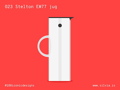 023 Stelton Em77 Jug 100iconicdesigns danish design flat illustration industrialdesign jug magnussen product productdesign stelton tea