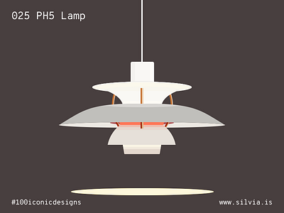 025 Ph5 Lamp 100iconicdesigns danish design flat henningsen illustration industrialdesign poulsen product productdesign