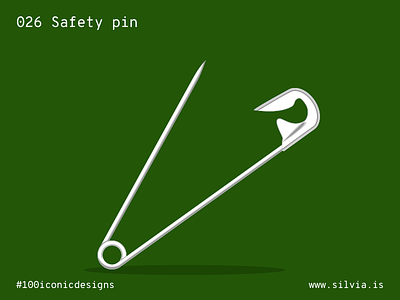 026 Safety Pin 100iconicdesigns design flat illustration industrialdesign product productdesign safetypin