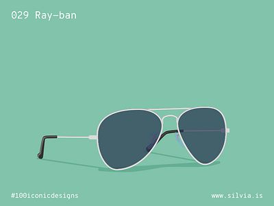 029 Ray Ban 100iconicdesigns aviator design flat illustration industrialdesign product productdesign rayban sunglasses