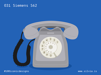 031 Siemems S62 100iconicdesigns design flat illustration industrialdesign italiansdoitbetter product productdesign s62 saltini siemens telephone