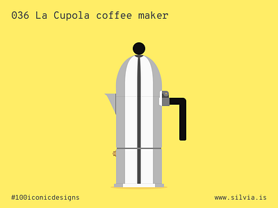 036 La Cupola Coffee Maker 100iconicdesigns aldorossi alessi coffee design flat illustration industrialdesign italiansdoitbetter product productdesign