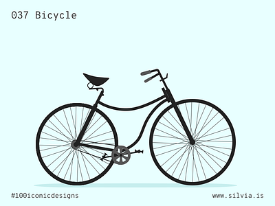 037 Bicycle 100iconicdesigns bicycle bike design flat illustration industrialdesign product productdesign