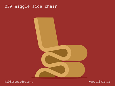 039 Wiggle Side Chair 100iconicdesigns chair design flat gehry illustration industrialdesign product productdesign vitra wiggle