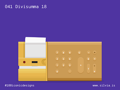 041 Divisumma 18 100iconicdesigns bellini calculator design divisumma flat illustration industrialdesign italiansdoitbetter olivetti product productdesign