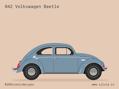 042 Volkswagen Beetle 100iconicdesigns beetle car design flat illustration industrialdesign product productdesign volkswagen vw
