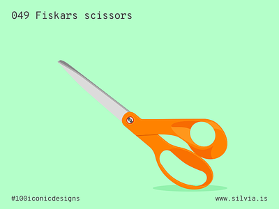 049 Fiskars scissors 100iconicdesigns design finnish fiskars flat illustration industrialdesign product productdesign scissors