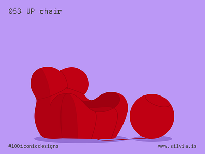 053 Up Chair 100iconicdesigns design flat gaetanopesce illustration industrialdesign product productdesign upchair