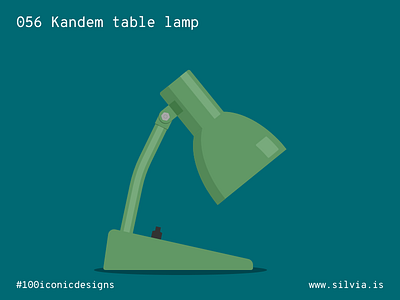 056 Kandem Table Lamp 100iconicdesigns bauhaus brandt bredendieck design flat illustration industrialdesign kandem lamp product productdesign