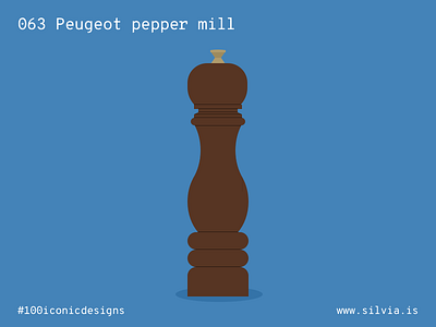 063 Peugeot Pepper Mill 100iconicdesigns design flat illustration industrialdesign peppermill peugeot product productdesign
