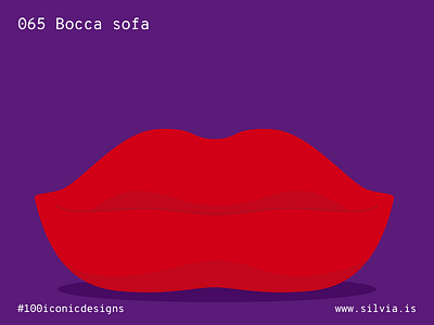 065 Bocca Sofa 100iconicdesigns bocca design flat illustration industrialdesign product productdesign sofa studio65