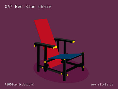 067 Red Blue Chair