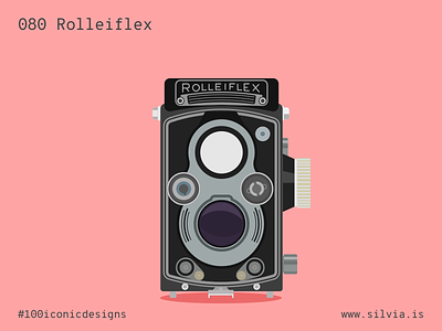 080 Rolleiflex 100iconicdesigns camera flat illustration industrialdesign product productdesign rolleiflex tlr twinlensreflex