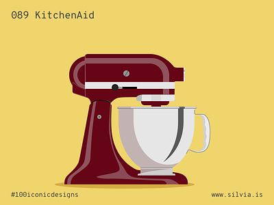 089 Kitchenaid 100iconicdesigns arens flat foodprocessor hobart illustration industrialdesign kitchenaid product productdesign whirlpool