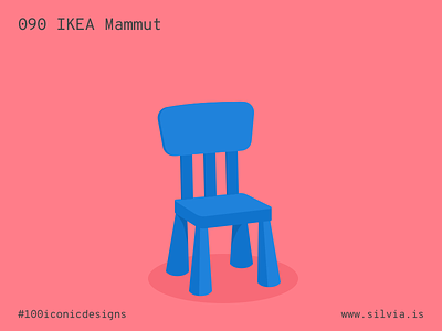 090 Ikea Mammut 100iconicdesigns chair flat furniture ikea illustration industrialdesign kids mammut product productdesign
