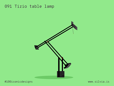 091 Tizio Table Lamp 100iconicdesigns artemide flat furniture illustration industrialdesign lamp product productdesign sapper tizio