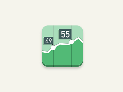 Stocks iOS Icon app finance green icon ios ipad iphone market stock stocks